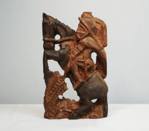 Escultura São Jorge em Madeira